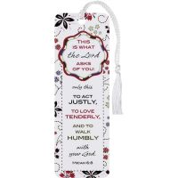 Bookmark Tassel Act Justly & To Love Mercy Micah 6:8, 12pk