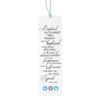 Bookmark Tassel Baptized In Christ Acts 2:38, Pack of 12
