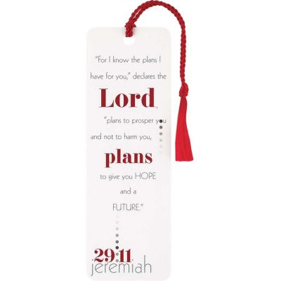 Bookmark Tassel For I Know The Plans Pack of 12 - 603799516587 - BKM-1772