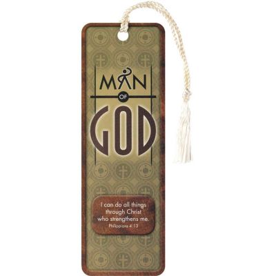 Bookmark Tassel Man of God Proverbs 3:6 Pack of 12 - 603799445054 - BKM-1730
