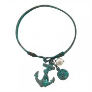 Bracelet-copper Oxide Anchor Bangle