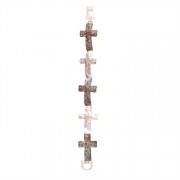 Bracelet multi Silver Plated And Copper Oxide Linked Crosses