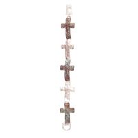 Bracelet multi Silver Plated And Copper Oxide Linked Crosses