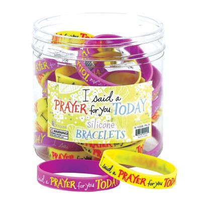 Bracelet Silicone I Said A Prayer-tub (Pack of 24) - 603799009225 - N-1030B