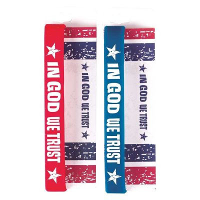 Bracelet Silicone In God We Trust (Pack of 6) - 603799593229 - N-1026