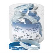 Bracelet Silicone Nurse - Caring Heart Tub (Pack of 24)