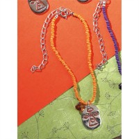 2pk -Bracelet Silver Plated Angel 8 Inch Caramel Seed Bead (Pack of 2) 2pk -Bracelet Silver Plated Angel 8 Inch Caramel Seed Bead (Pack of 2)