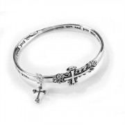 Bracelet Silver Plated Ask, Seek, Knock Mobius