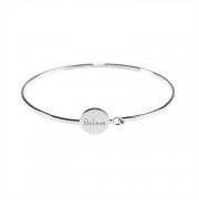 Bracelet Silver Plated Circle of Love Believe