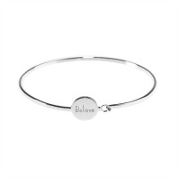Bracelet Silver Plated Circle of Love Believe