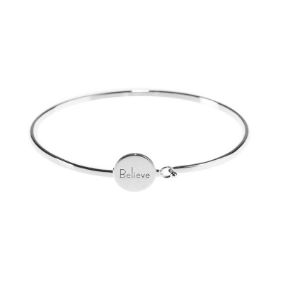 Bracelet Silver Plated Circle of Love Believe - 714611171355 - 35-4654