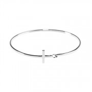 Bracelet-Silver Plated Circle Of Love Cross