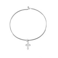Bracelet Silver Plated Circle of Love Cross