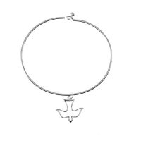 Bracelet Silver Plated Circle of Love Dove