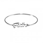 Bracelet Silver Plated Circle of Love Faith