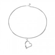 Bracelet Silver Plated Circle of Love Heart