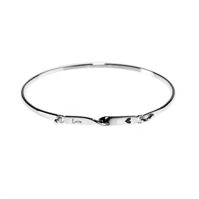 Bracelet Silver Plated Circle of Love Love/Heart - 714611171430 - 35-4662