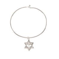 Bracelet-Silver Plated Circle Of Love Star/David