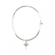 2pk -Bracelet Silver Plated Cross My Heart Bangle (Pack of 2) 2pk -Bracelet Silver Plated Cross My Heart Bangle (Pack of 2)