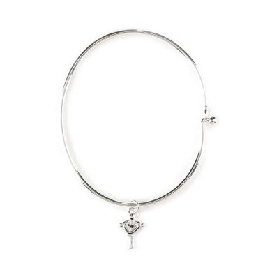 Bracelet Silver Plated Cross My Heart Bangle Pack of 2 - 714611175926 - 35-5882