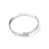Bracelet Silver Plated Double Halo Smooth