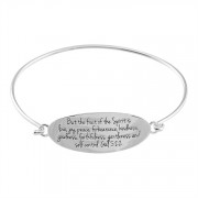 Bracelet-Silver Plated Galatians 5:22 Bangle