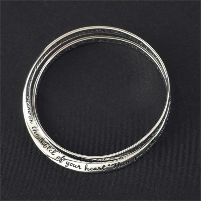 Bracelet Silver Plated Inspiring Double Proverbs 3:1 6 - 714611162933 - 35-4407