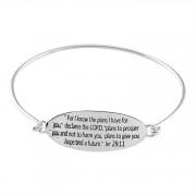 Bracelet-Silver Plated Jeremiah 29:11 Bangle