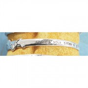 Bracelet Silver Plated Mobius Footprints