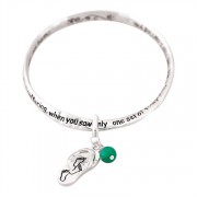 Bracelet-Silver Plated Mobius Footprints