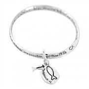 Bracelet-Silver Plated Mobius Matthew 19:26