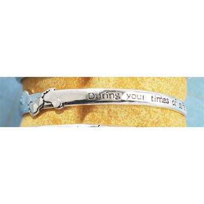 Bracelet Silver Plated Mobius Proverbs 3:5 6 - 714611141419 - 35-5086