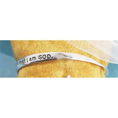 Bracelet Silver Plated Mobius Psalm 46:10 - 714611141389 - 35-5089