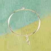 Bracelet Silver Plated Musicians Prayer Bangle