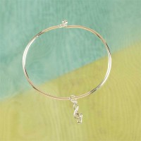 Bracelet Silver Plated Musicians Prayer Bangle