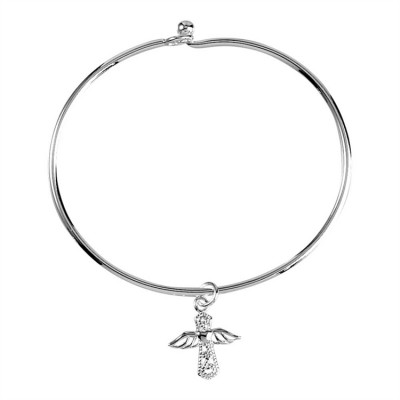 Bracelet-Silver Plated My Heavenly Angel Bangle - 714611172352 - 73-2803P