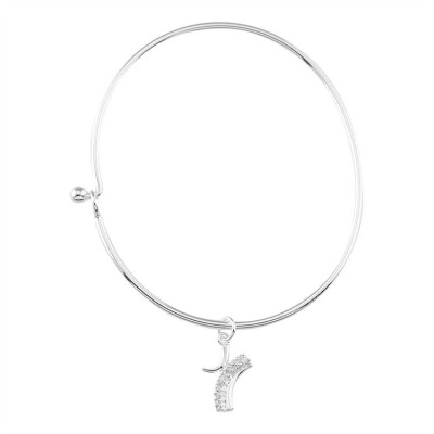 Bracelet-Silver Plated My Journey CZ Bangle (Pack of 2) - 603799004718 - 35-4717