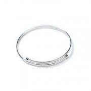 Bracelet-Silver Plated Single Halo Etched