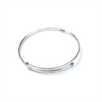 Bracelet Silver Plated Single Halo Smooth