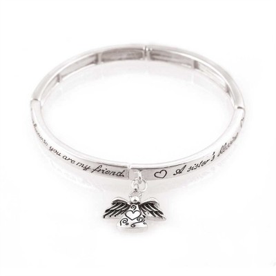 Bracelet Silver Plated Sister Angel Drop Stretch - 714611181309 - 30-6368T Bracelet Silver Plated Sister Angel Drop Stretch - 714611181309 - 30-6368T