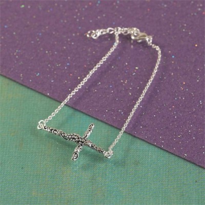 Bracelet Silver Plated Vine & Branches Cross 8.5 Inch Pack of 2 - 714611173441 - 35-5822 Bracelet Silver Plated Vine & Branches Cross 8.5 Inch Pack of 2 - 714611173441 - 35-5822