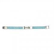 2pk -Bracelet-Stainless Steel Turquoise Stone-7.5" (Pack of 2) 2pk -Bracelet-Stainless Steel Turquoise Stone-7.5" (Pack of 2)