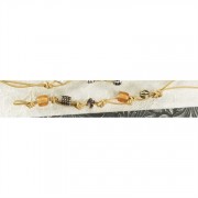 Bracelets Gold Plated Celtic Cross Natural Cord