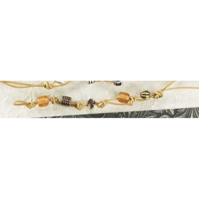 Bracelets Gold Plated Celtic Cross Natural Cord - 714611144359 - 30-8054T