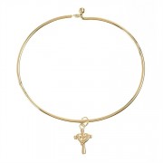 Bracelets Gold Plated Cross My Heart Bangle