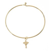Bracelets Gold Plated Cross My Heart Bangle