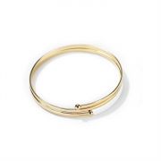 Bracelets Gold Plated Double Halo Smooth