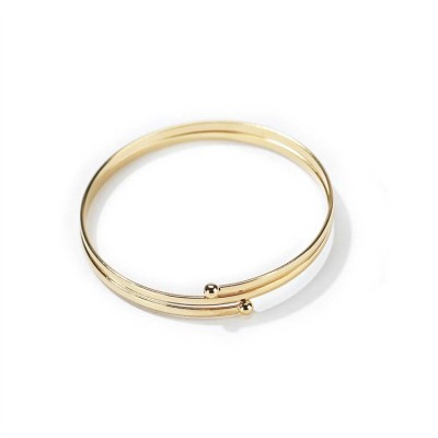 Bracelets Gold Plated Double Halo Smooth - 714611142225 - 35-5154