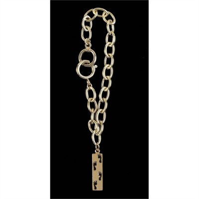 Bracelets Gold Plated Footprints/Tiffany Link Chain Pack of 4 - 714611108153 - 30-2371 Bracelets Gold Plated Footprints/Tiffany Link Chain Pack of 4 - 714611108153 - 30-2371