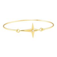 Bracelets Gold Plated Sideway Star Cross/Cubic Zirconia